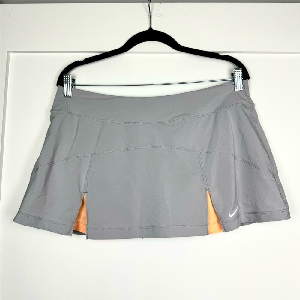 Nike Dri Fit Gray Peach Ultra Mini Skort Size Large